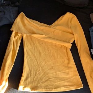 long sleeve one shoulder shirt